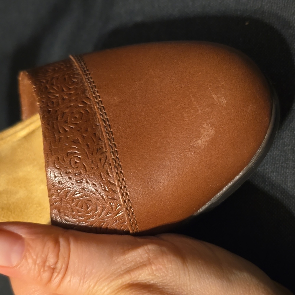 Clarks Brown Leather Women's Shoes with Ankle Strap - Picture 4 of 7
